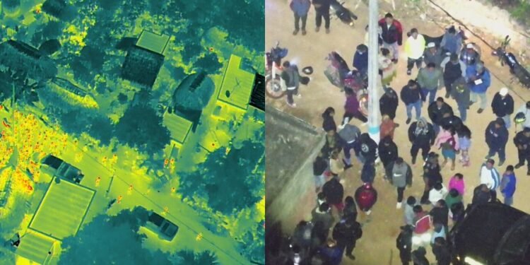 Con drones y binomios hallan con vida a niño perdido en el monte de Temozón