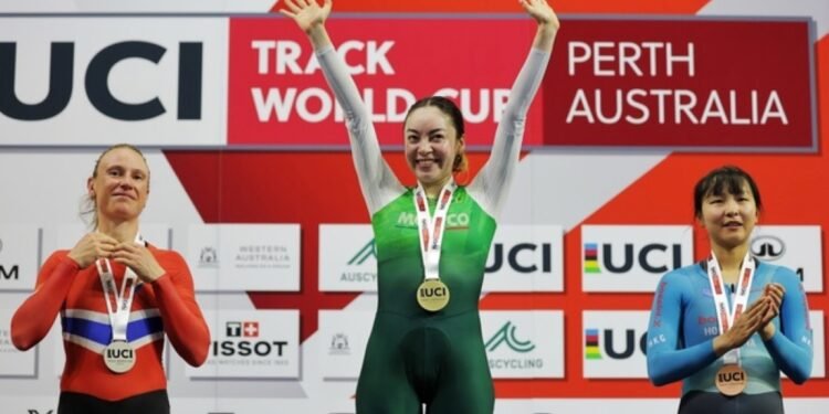 Yareli Acevedo conquista oro para México en la Copa del Mundo de ciclismo en Australia