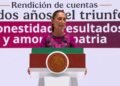 Sheinbaum rinde cuentas a dos años de su triunfo; destaca empleo récord, inversión histórica y programas sociales