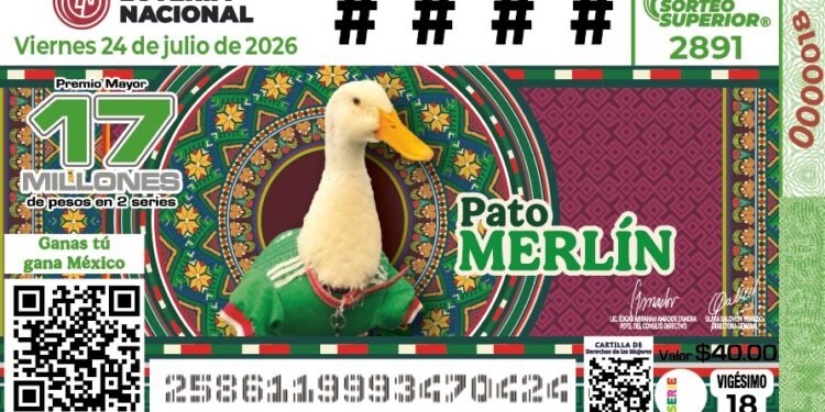 El Pato Merlín vuelve a sorprender; ahora recorrerá México en millones de cachitos de la Lotería Nacional