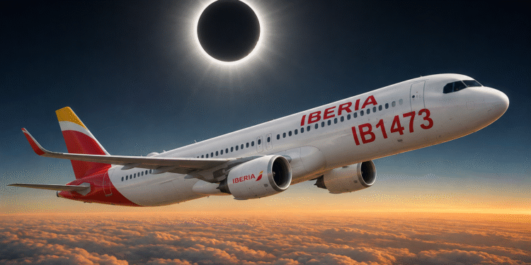 ¡Persiguiendo la sombra! Iberia llevará el eclipse total a más de 10 mil metros