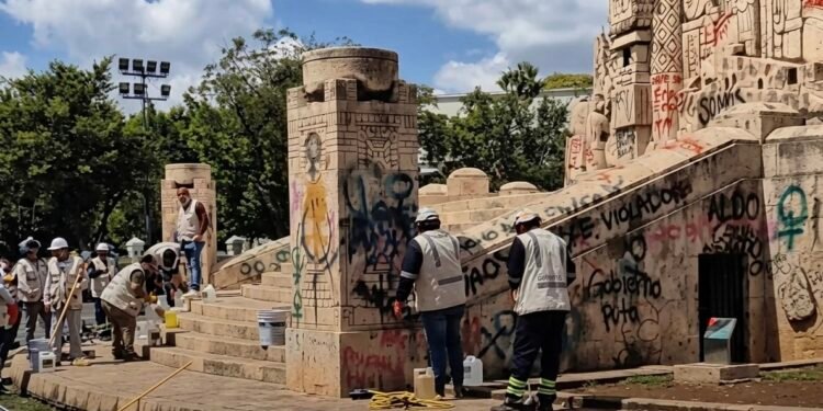 Adiós a las pintas: usarán láser para limpiar el Monumento a la Patria
