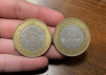 ¿Te dieron una de estas? Monedas colombianas circulan como si fueran de 10 pesos