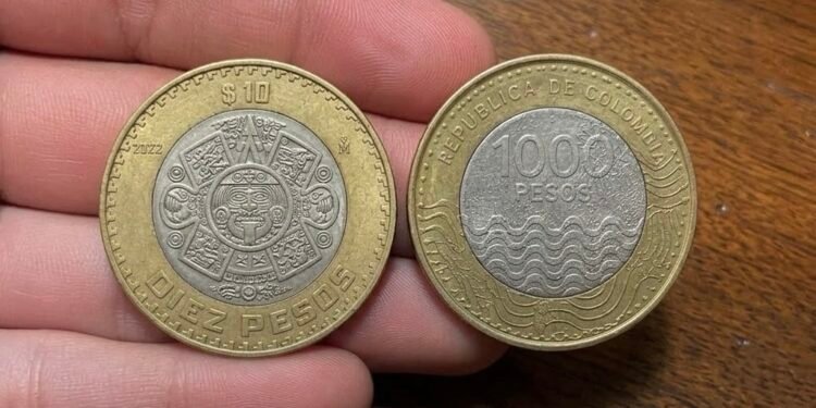 ¿Te dieron una de estas? Monedas colombianas circulan como si fueran de 10 pesos