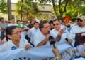 Protesta taurina y animalista eleva la tensión en el Monumento a la Patria