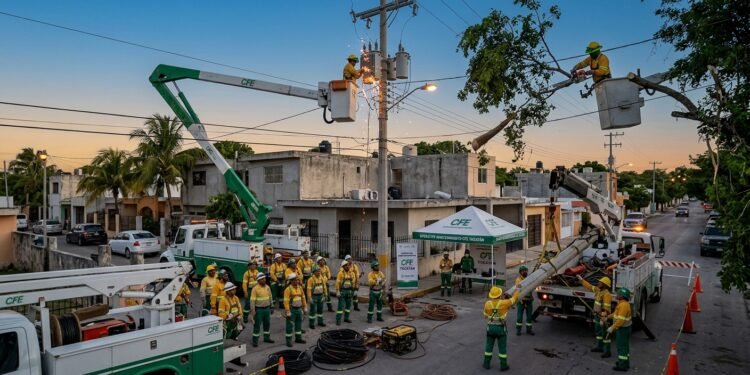 CFE despliega a 250 especialistas para prevenir apagones en Yucatán