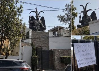 Baphomet en una azotea de CDMX: vecinos hablan de ruidos y piden retirarlo