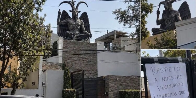 Baphomet en una azotea de CDMX: vecinos hablan de ruidos y piden retirarlo